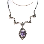 Marcasite and Amethyst Victorian-style Necklace